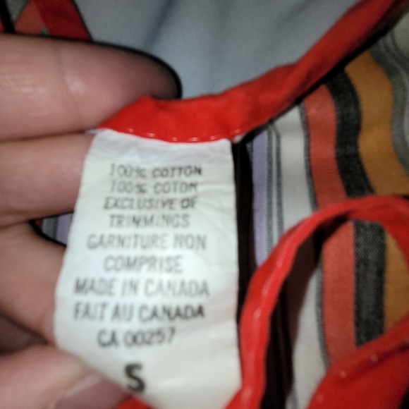 Vintage small striped cotton tunic - Picture 4 of 5